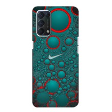Силиконовый Чехол на OPPO A74 с картинкой Nike (Найк зеленый)