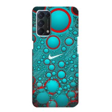 Силиконовый Чехол на OPPO A74 с картинкой Nike (Найк зеленый)