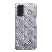 Текстурный Чехол Louis Vuitton для Оппо А74 – Белый ЛВ