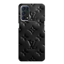 Текстурный Чехол Louis Vuitton для Оппо А74 – Черный ЛВ