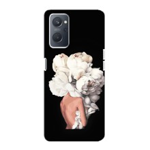 Чехлы (ART) Цветы на Oppo A76 (VPrint) (Белые цветы)