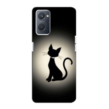 Чехол с принтом для Oppo A76 (AlphaPrint) Модные коты – Силуэт котика