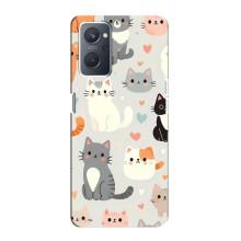 Чехол с рисунком кот на Oppo A76 (Коллаж котов)