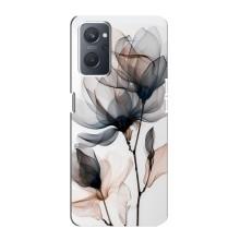Чехол с цветочным принтом на Оппо А76 (Цветы на белом)