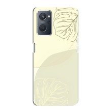 Чехол цветочный дизайн для Oppo A76 – Зелёный фон