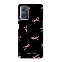 Чехол с бантиками на Оппо А76 (Банты на черном)