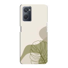 Силиконовый чехол с принтом в цветах на Oppo A76 – Монстера зелёная