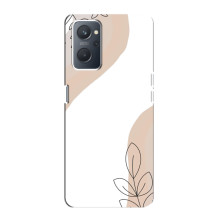 Силиконовый чехол с принтом в цветах на Oppo A76 – Нюдовый дизайн