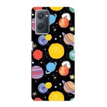 Космические Чехлы для Оппо А76 (VPrint) (Рисованные планеты)