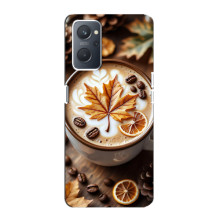 Чехол с уникальным дизайном «Осень с кофе» для Oppo A76 – Пряный кофе