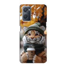 Печатный чехол «Зверята с кофе» для Oppo A76 – Тигр с кофе