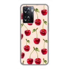 Чехлы с Фруктами для Oppo A77 (VPrint) (Вишня)