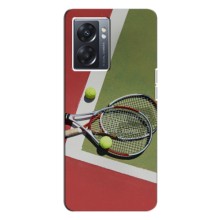 Чехлы с принтом Спортивная тематика для Oppo A77 – Ракетки теннис