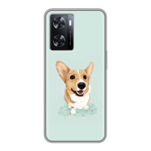 Чехлы с собаками для Oppo A77 (VPrint) (Корги)