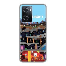 Чехол Майнкрафт на Oppo A77 (AlphaPrint) Minecraft (фон Minecraft)