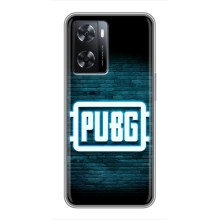 Чехол PUBG для Оппо А77 (AlphaPrint) (Лого PUBG)