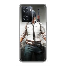 Чехол PUBG для Оппо А77 (AlphaPrint) (Пабг мен)