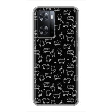 Чехол с принтом для Oppo A77 (AlphaPrint) Модные коты (Меленькие котики)