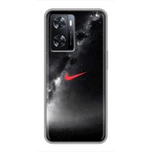 Чехол для Oppo A77 - с принтом Найк (AlphaPrint) (Найк красный)