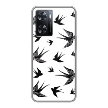 Чехол с птицами на Oppo A77 (VPrint) (Ласточки)