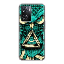 Чехол с птицами на Oppo A77 (VPrint) (Сова с глазом)