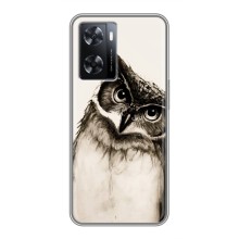 Чехол с птицами на Oppo A77 (VPrint) (Сова)