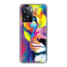 Чехол со Львом для Oppo A77 (VPrint) (Яркий Лев)