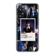Чехлы Венсдей на Oppo A77 Уэнсдей (AlphaPrint) (коллаж Уэнздей)