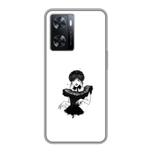 Чехлы Венсдей на Oppo A77 Уэнсдей (AlphaPrint) (танец Уэнздей)