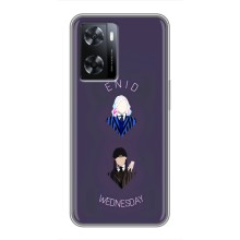 Чехлы Венсдей на Oppo A77 Уэнсдей (AlphaPrint) (Уэнздей и подруга)