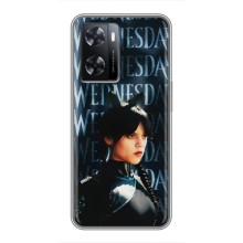 Чехлы Венсдей на Oppo A77 Уэнсдей (AlphaPrint) (Уэнздей кошка)