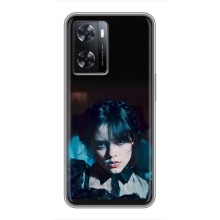 Чехлы Венсдей на Oppo A77 Уэнсдей (AlphaPrint) (взгляд Уэнздей)