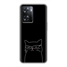 Чехол с рисунком кот на Oppo A77 (Равнодушный кот)