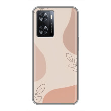 Чехол цветочный дизайн для Oppo A77 – Коричневый фон