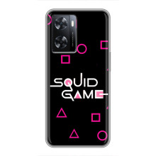 Чехол Гра в кальмара для Oppo A77 – Логотип игры кальмара