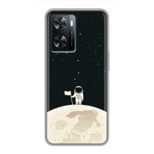 Космические Чехлы для Оппо А77 (VPrint) (На луне)
