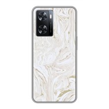 Мраморный чехол на Oppo A77 (VPrint) (Белый мрамор)