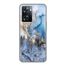 Мраморный чехол на Oppo A77 (VPrint) (Нежный мрамор)
