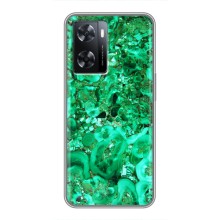 Мраморный чехол на Oppo A77 (VPrint) (Салатный Мрамор)