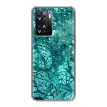 Мраморный чехол на Oppo A77 (VPrint) (Зеленый мрамор)