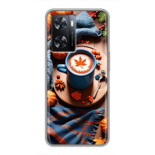 Чохол з унікальним дизайном 'Осінь з кавою' для Oppo A77 – Кава і гарбузики