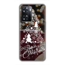 Рождественские Чехлы для Oppo A77 (VPrint) (Елочка узорная)