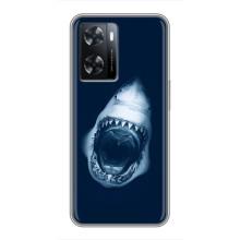 Силіконовий бампер з картинкою звірів для Oppo A77 (Пащу Акули)