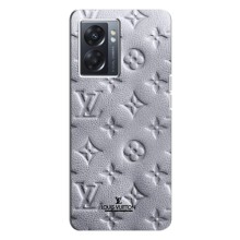 Текстурный Чехол Louis Vuitton для Оппо А77 – Белый ЛВ