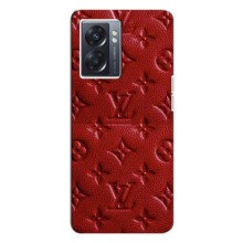 Текстурный Чехол Louis Vuitton для Оппо А77 – Красный ЛВ