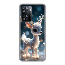 Яскравий чохол для Oppo A77 з Зимові Оленята – Блискуче оленятко