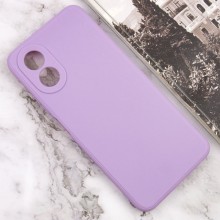 Силиконовый чехол Candy Full Camera для Oppo A78 4G – Сиреневый