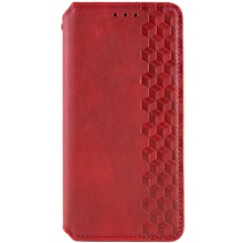Кожаный чехол-книжка GETMAN Cubic (PU) для Oppo A78 4G – Красный