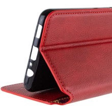 Кожаный чехол-книжка GETMAN Cubic (PU) для Oppo A78 4G – Красный