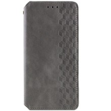 Кожаный чехол-книжка GETMAN Cubic (PU) для Oppo A78 4G – Серый